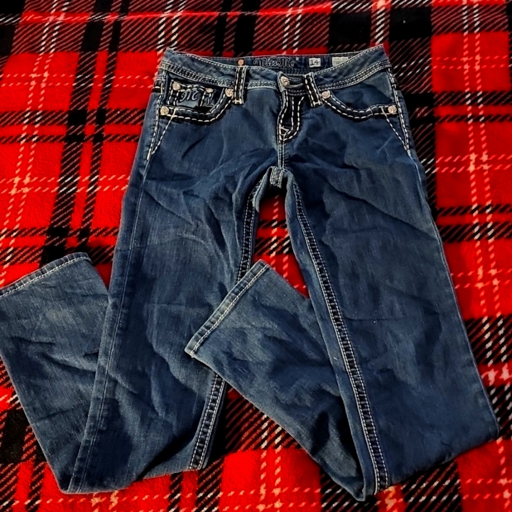Girls Miss Me Skinny Jeans Size 14